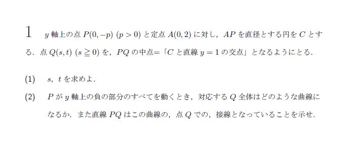 京都大学 1991年 文系 第1問 問題画像