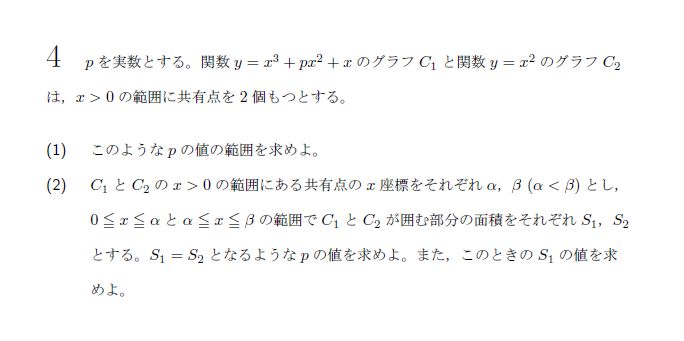 北海道大学 2018年 文系 第4問 解説