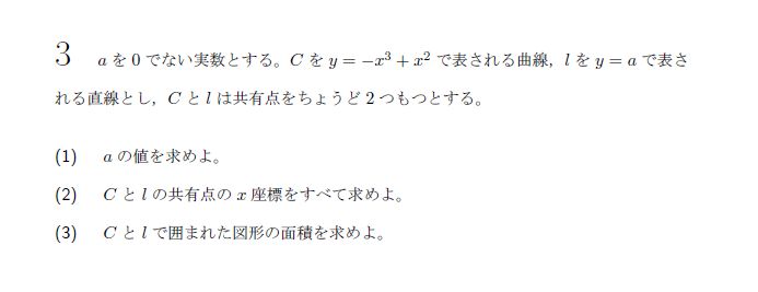 北海道大学 2024年 文系 第3問 解説