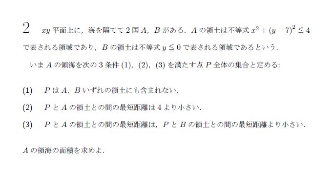 東京大学 1984年 文系 第2問 解説