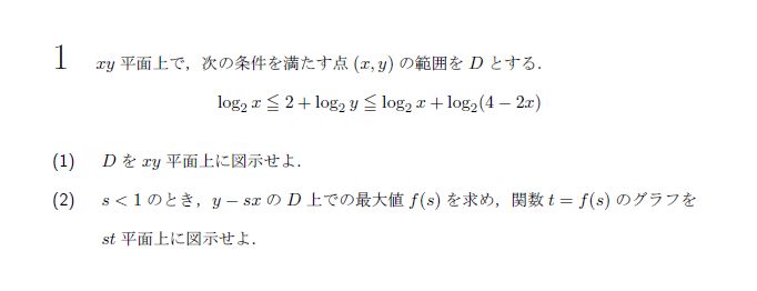東京大学 1994年 文系 第1問 問題画像
