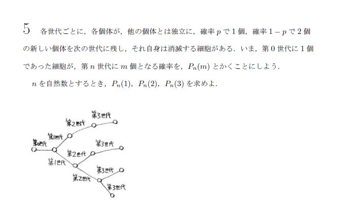 東京大学 1984年 理系 第5問 問題画像
