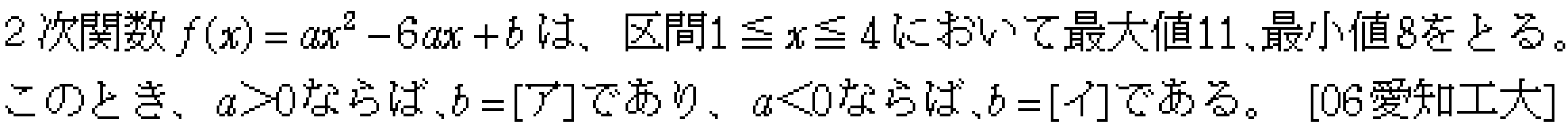 数学1 数1最大最小 問題 5 問題画像