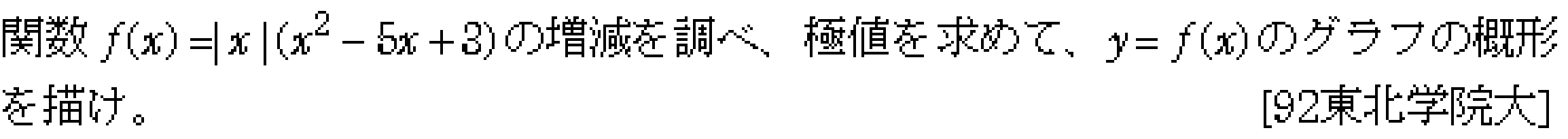 数学2 グラフ・増減・極値 問題 2 問題画像