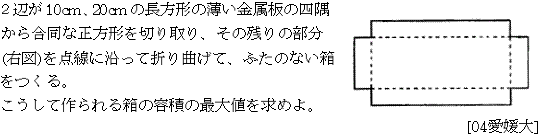 数学2 最大最小・解の個数 問題 2 問題画像