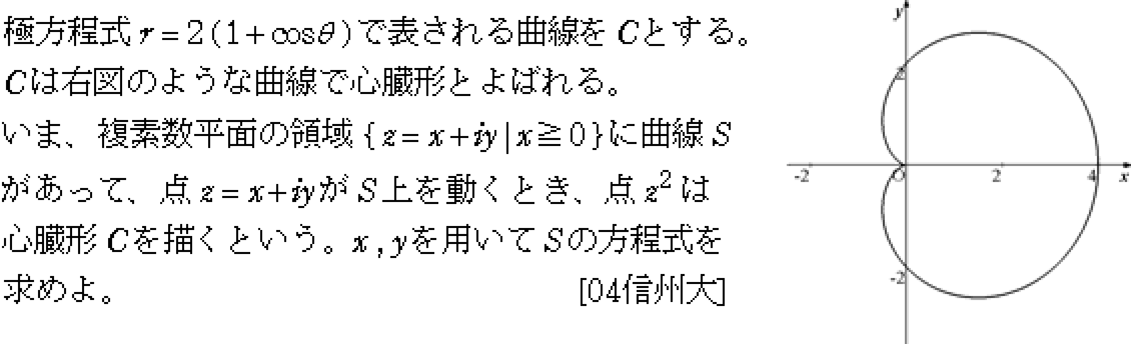 数学C 極方程式 問題 2 問題画像